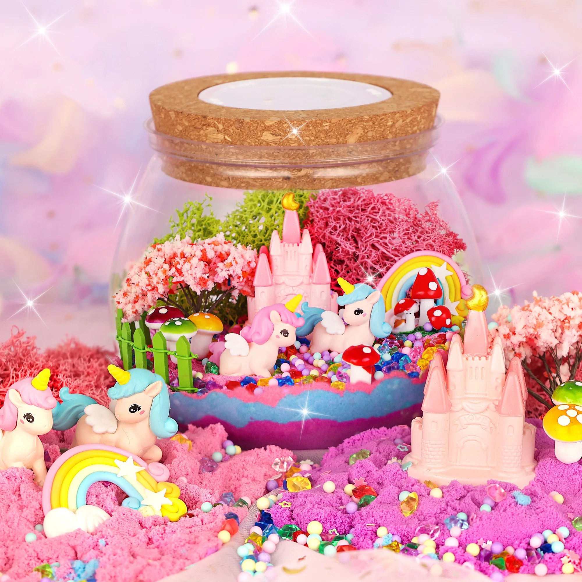 

Light-Up Mermaid Terrarium Kit with Remote Control DIY Crafts Creative Educational Toy for Girls Boys Ages 4-6 7 8-12 Year Old