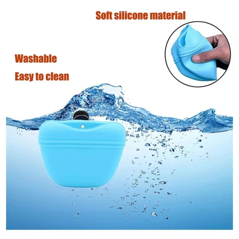 A71Z – pochette de friandises Portable pour chien, avec Clip magnétique, idéale pour le stockage des aliments des chiots et les fournitures de sortie pour animaux de compagnie