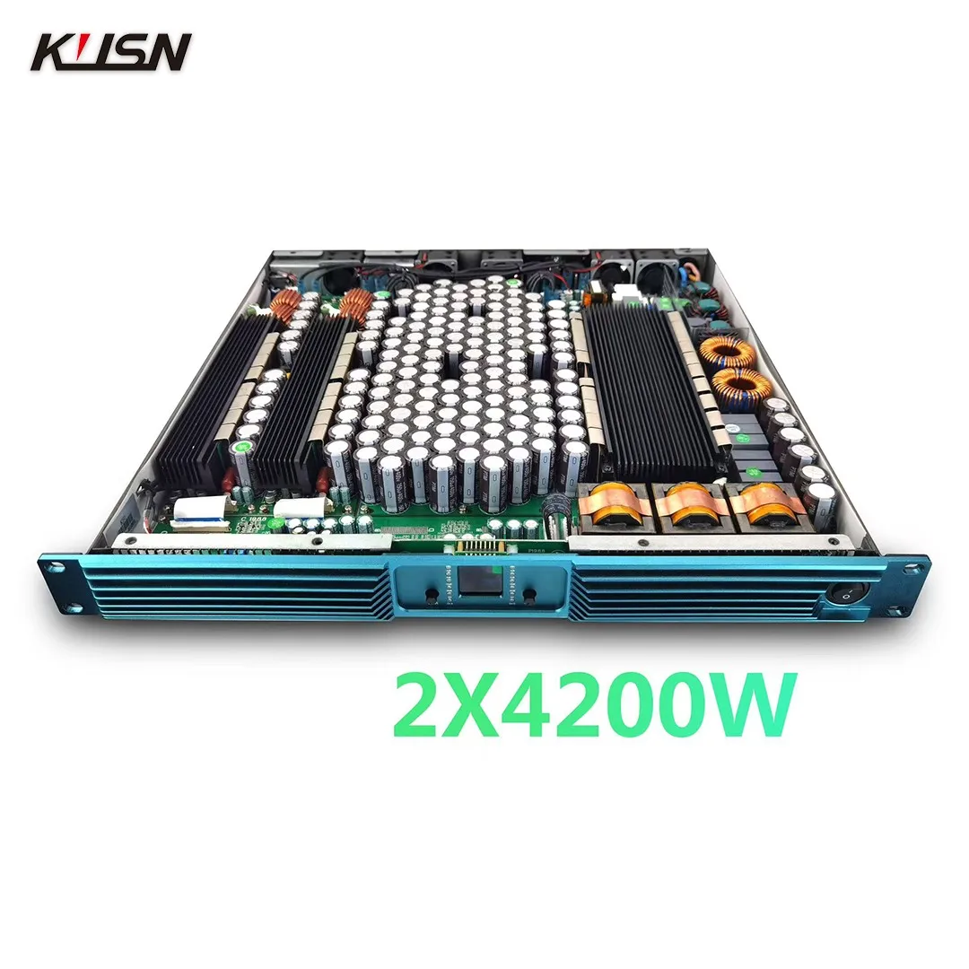 

4200W x2 8 Ohm CLASS D 1U Professional Digital Amplifier Customizable Panel Logo High Large Performance Power Stereo Amplifier
