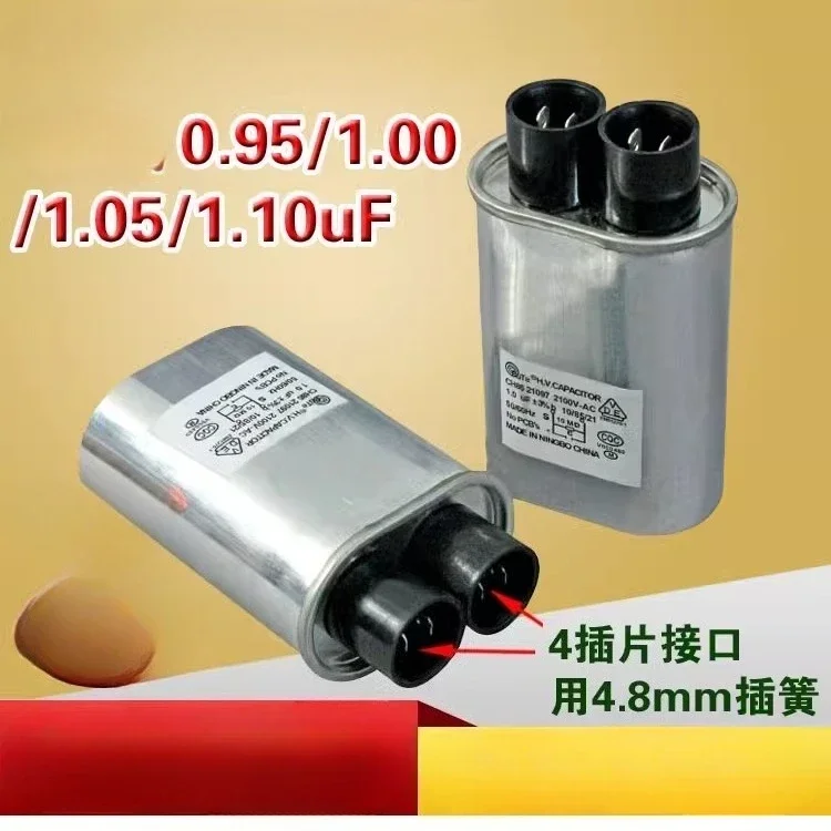 Nuevo 1 unidad adecuada para horno microondas condensador de arranque de alto voltaje 0,95/1,00/1,05/1,10 UF 2100V