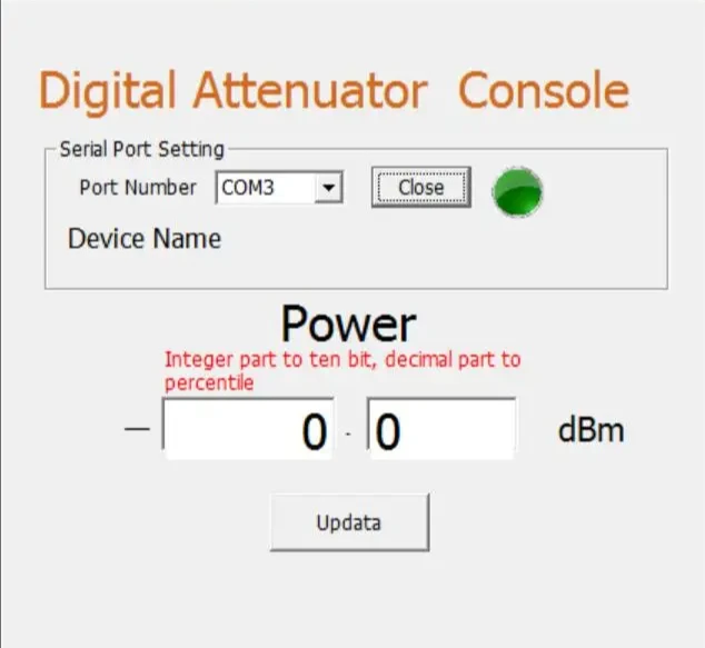 6G digital programmable attenuator 30DB stepper 0.25DB OLED display CNC shell RF module