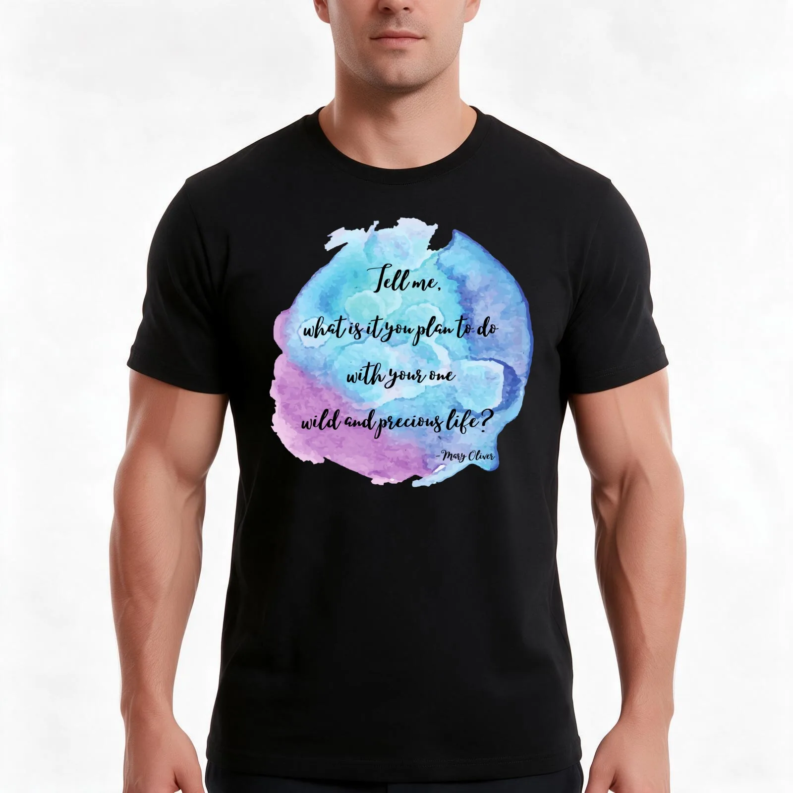Wild and Precious Mary Oliver T-Shirt Summer Casual Cotton Tee Oversized Streetwear Tops Vintage Graphic Print 100% Cotton