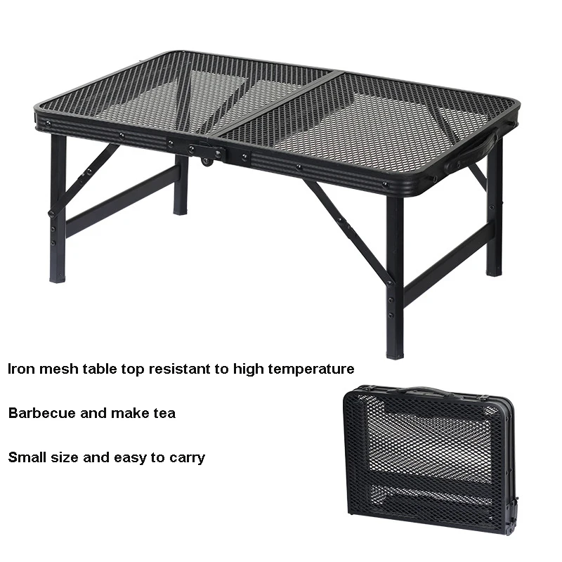 Folding Table Outdoor Camping Supplies Portable Iron Net Aluminum Alloy Picnic Barbecue Coffee Garden Table стол туристический