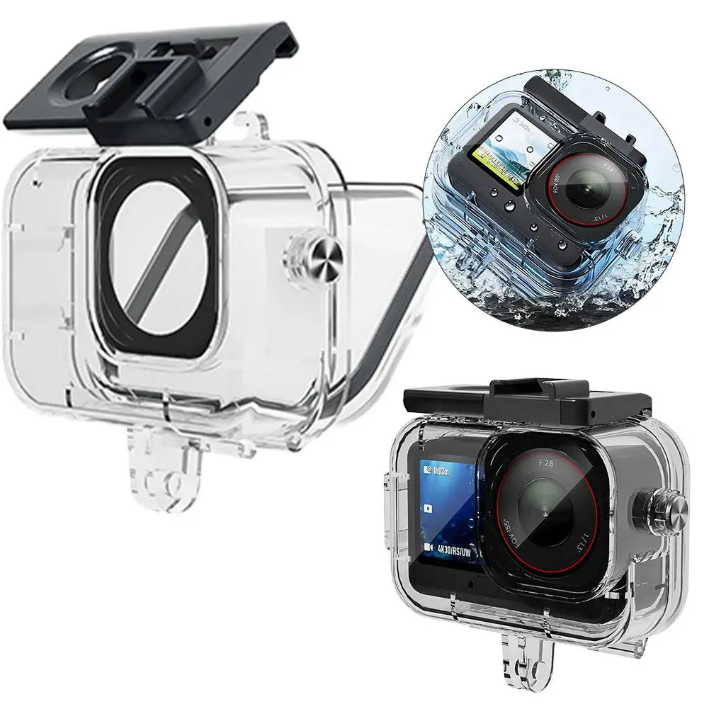 حافظة مقاومة للماء 70 متر لـ dji Action 6 غطاء مبيت للغوص تحت الماء ملحقات الكاميرا الواقية O3P1