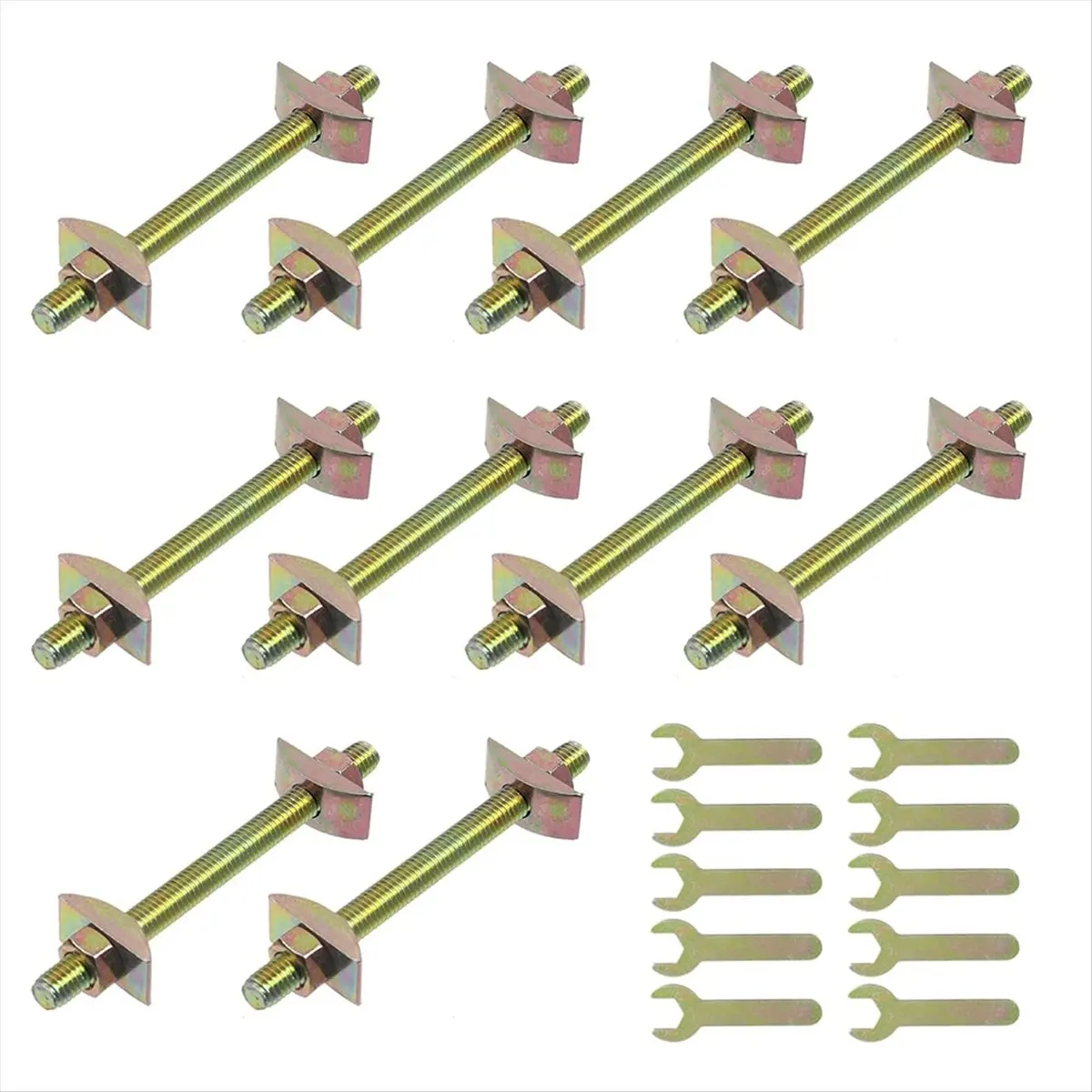 DT439 TRENDY~10 Sets Countertop Connector Bolts,Table Top Fasteners,Joint Connectors Drawbolt Pack,Miter Draw Bolt and Zip Bolt,