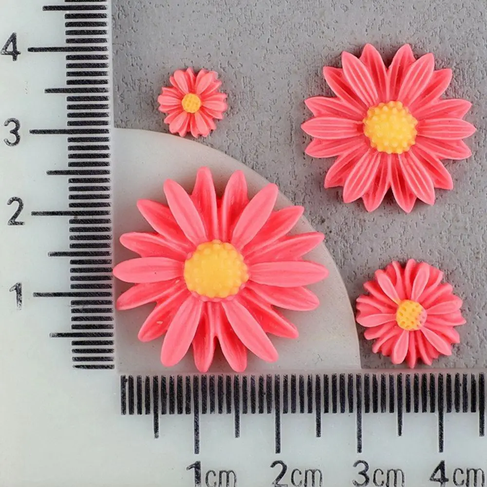 20 Stück Harz Lücke Gänseblümchen Blume Flatback Cabochon Stein Miniatur DIY Scrapbook Handwerk Home Decor Zubehör – Detail 10