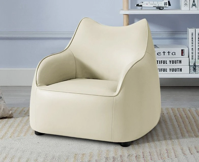 Cadeira de sofá infantil, couro genuíno, moderno e minimalista, sofá de lazer para uma pessoa, cadeira de bebê, assento de sofá
