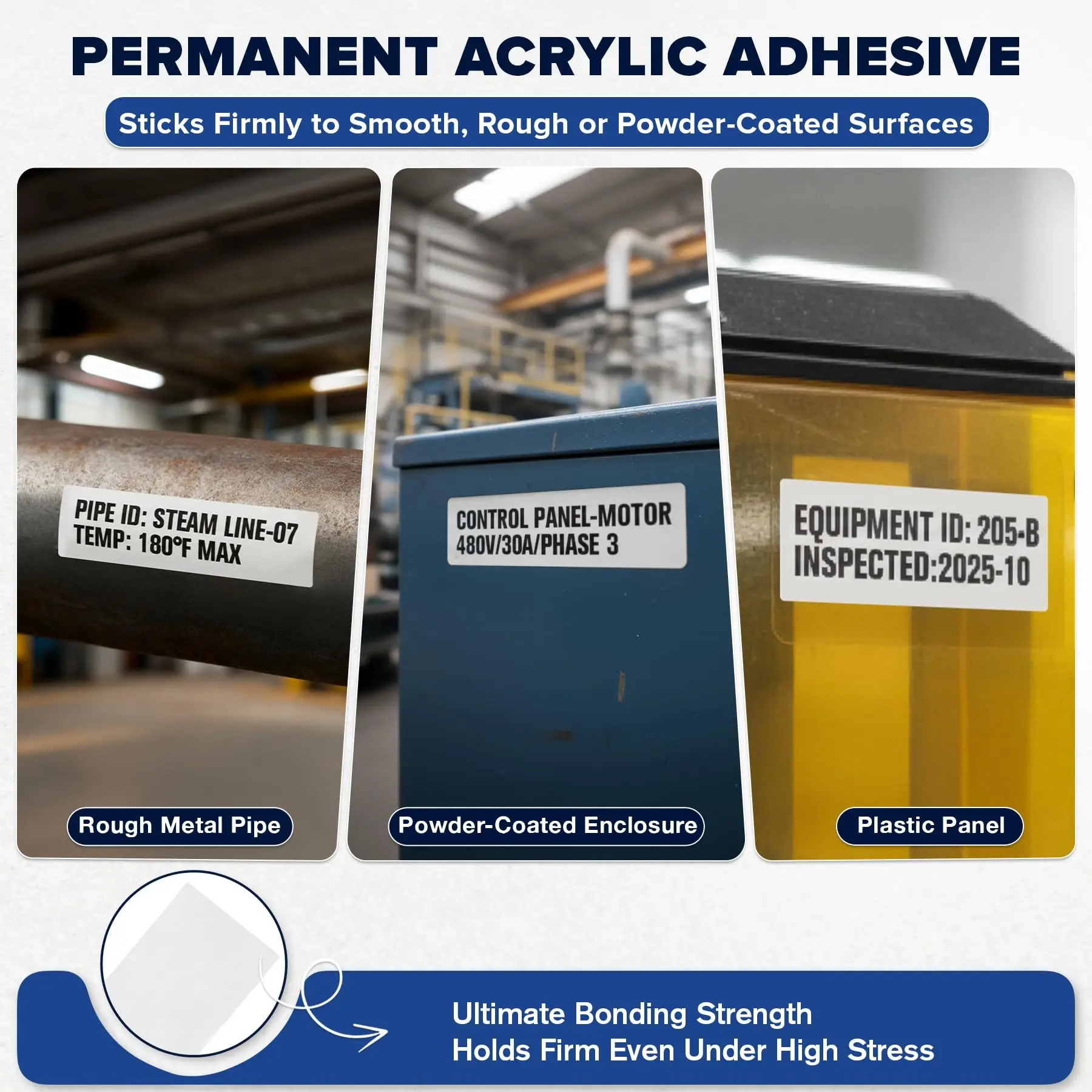 Brady All Weather Permanent Adhesive Vinyl Label Tape for M710 and BMP71 Printers - 2