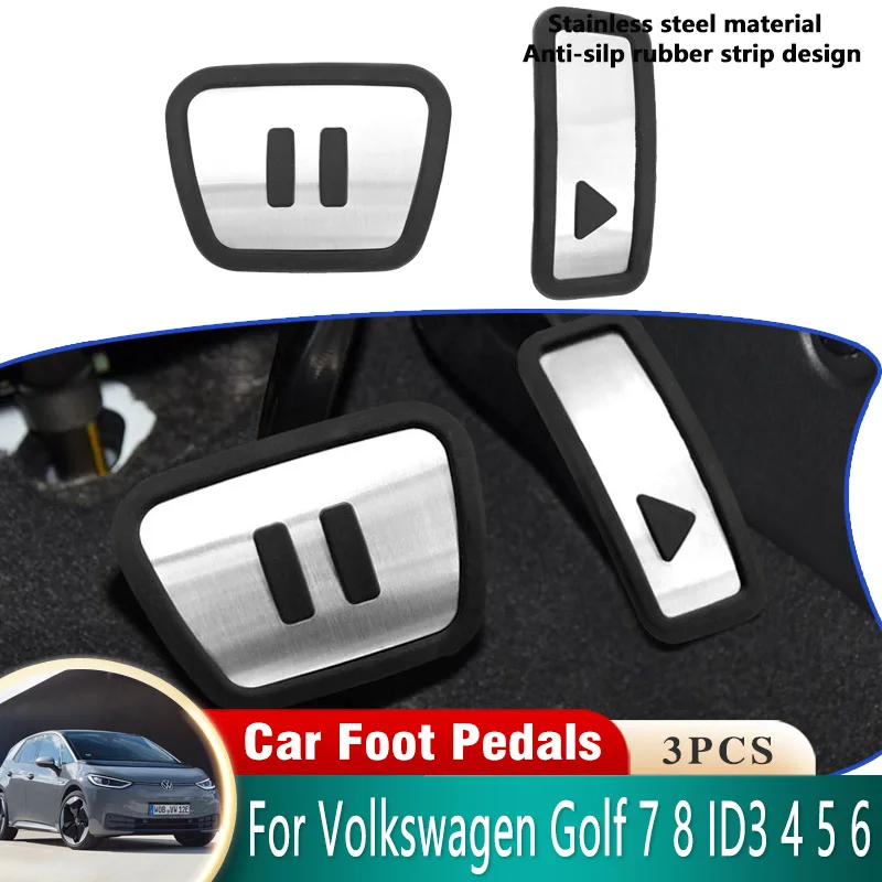 For Volkswagen Golf 8 Acessories VW Golf 7 MK7 MK8 VW ID.3 ID.4 ID. 5 ID. 6 Car Pedal Stainless Steel Non-slip No Drilling Pedal