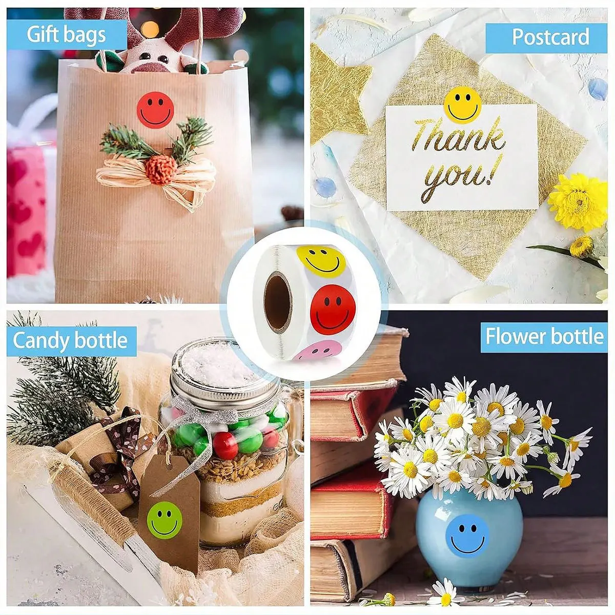 500 قطعة ابتسامة سعيدة الوجه ملصق لاصق لامع ورائع 3 لفات ملصقات تحفيزية للمعلمين الملونة السلوك الرسم البياني ملصقات للطلاب