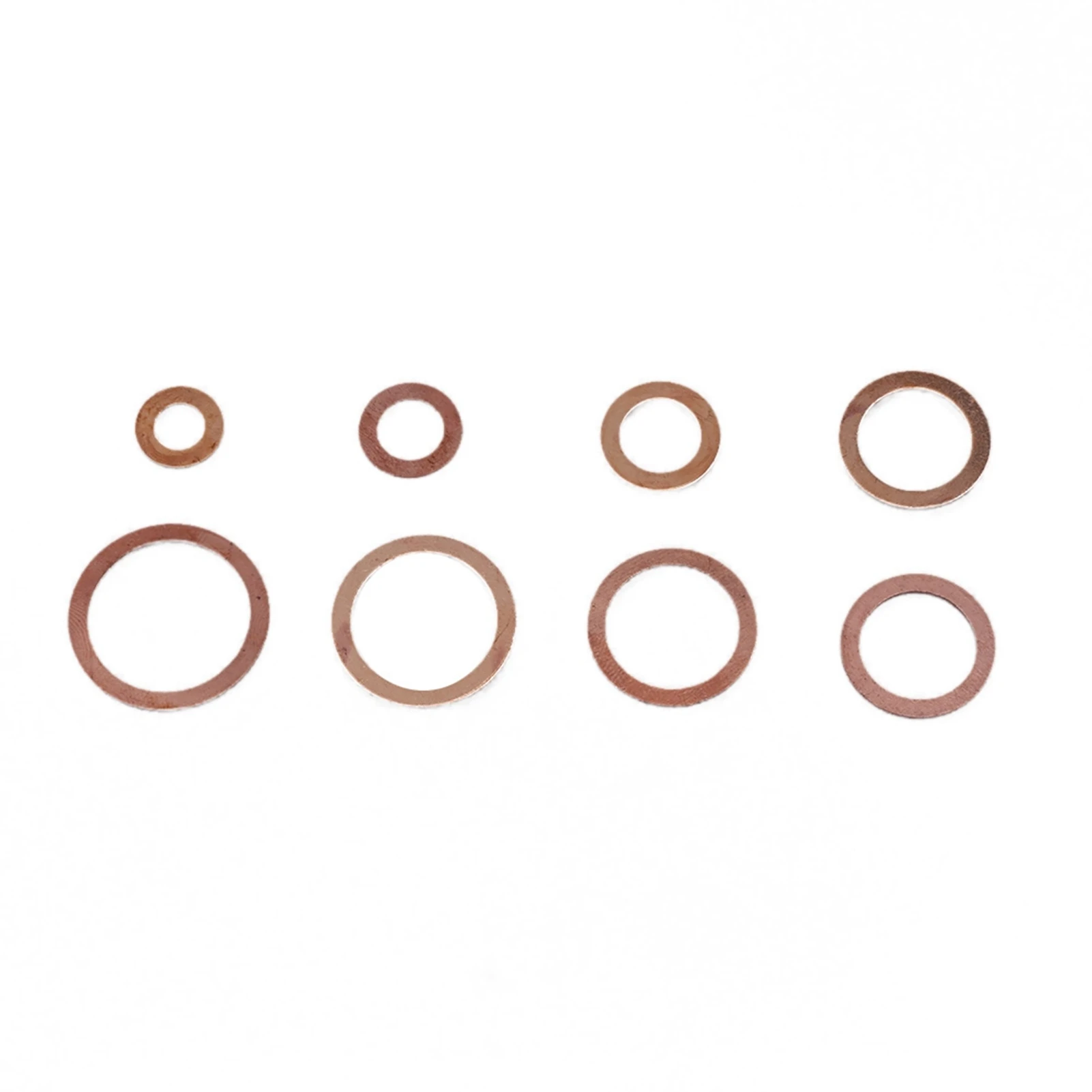80pcs Solid Copper Sump Plug Assorted Washers Metal Kit Garage Engine Set with Box