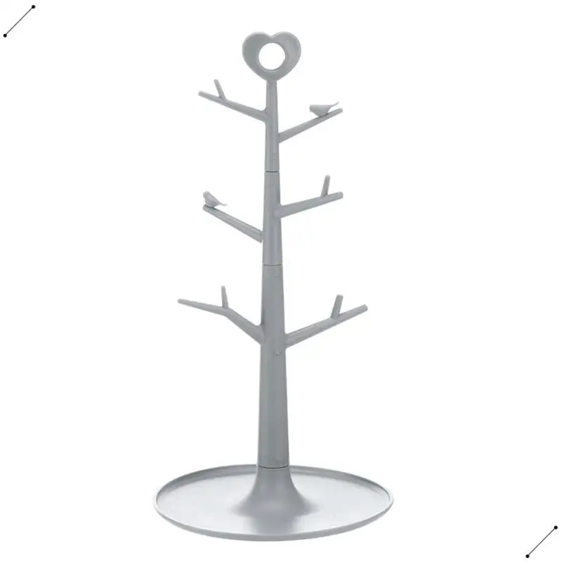 Mug Rack Shelf Cup Coffee Rack Tree-Shaped Drying Storage Rack Tea Drain Rack Storage Kitchen Display Countertop Rack