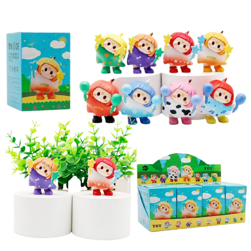 

Креативные миниатюрные милые куклы-игрушки серии YoYo Tiltted Head, коллекционные фигурки в слепых коробках, настольные статуэтки-украшения, подарок-сюрприз для детей