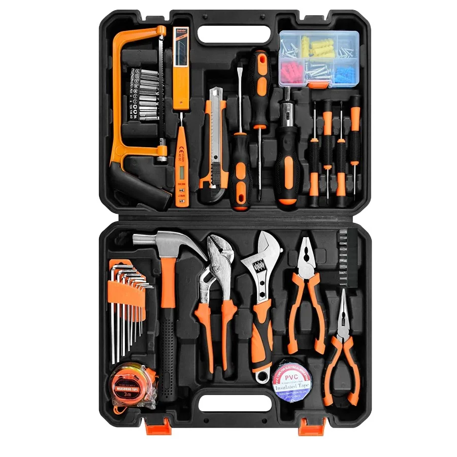 

Tool Kit 148 Piece, General Household Basic Hand Tool Set with Storage Case Ideal for Home Repairing, Maintenance and DIY Proje