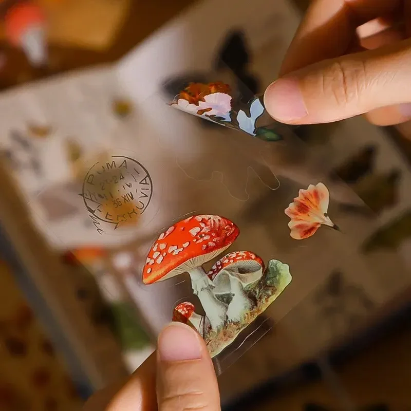 100 قطعة/صندوق الإبداعية فراشة النبات ملصق مجموعة ملصقات Kawaii كتيب DIY بها بنفسك المواد حزمة الديكور سجل القصاصات ملصقات الهدايا