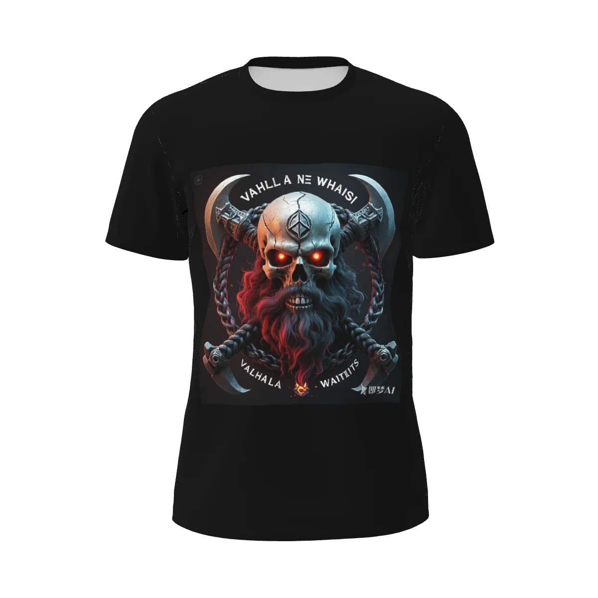 

Til Valhalla Temple Shirt American Beard Warrior Tactical Skull T-shirt New 100% cotton short sleeve T-shirt Men's shirt