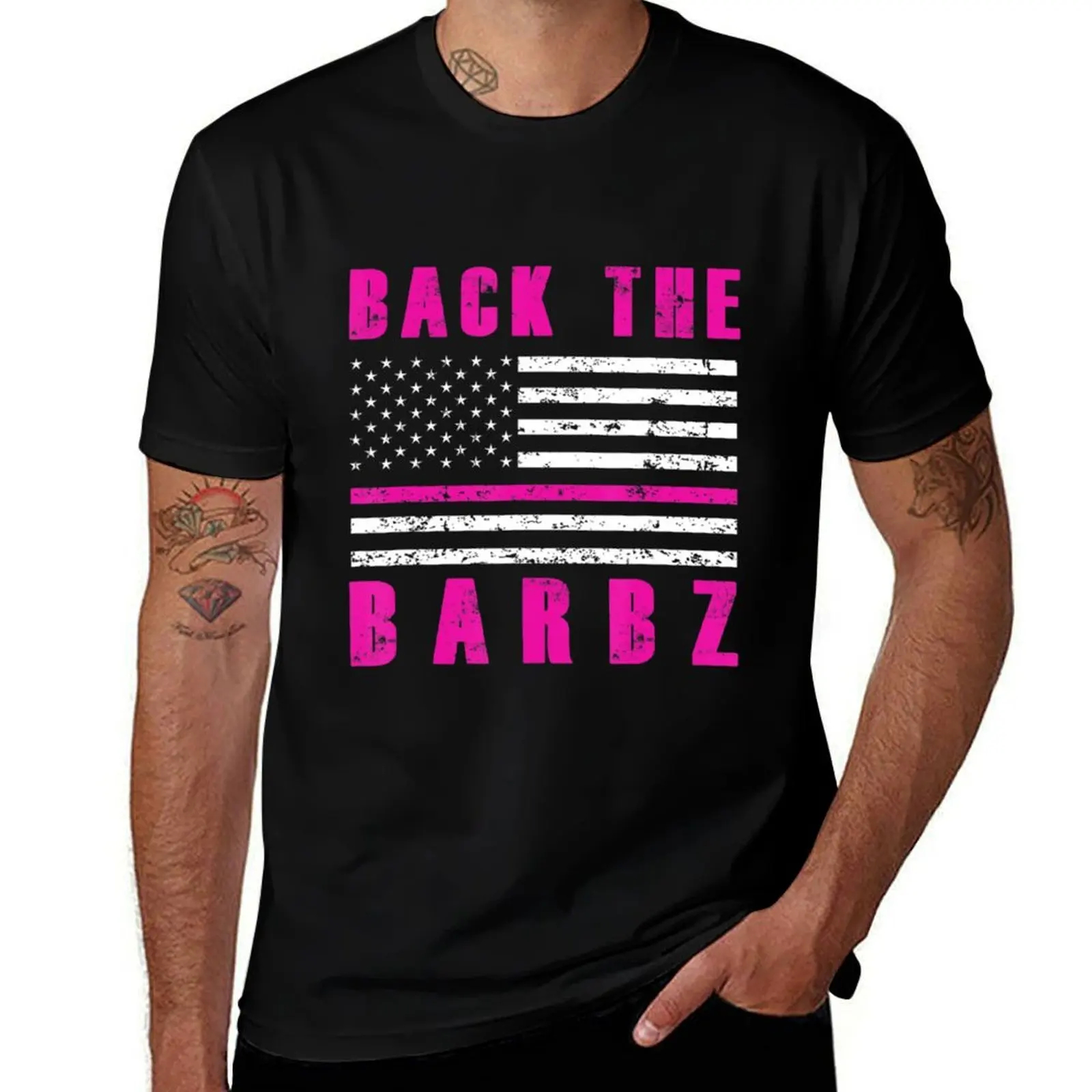 Back The Barbz Flag Love Barbs 4Th Of July T-Shirt Festival Casual Short Sleeve T-Shirt