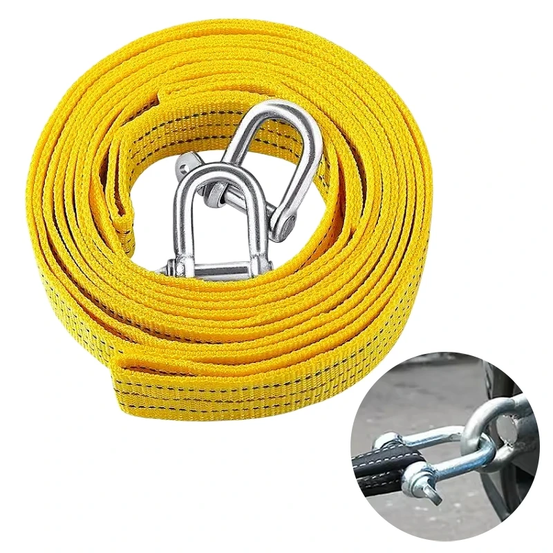 U-Hook Auto Towing Cable 5 Meter Thickened Design Sturdy Durable Car Emergency Rescue Traction Rope For Vehicle Pulling