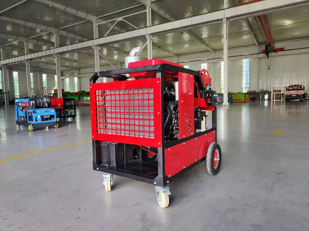 Commercial 4000 psi Engine Cold Water Jet Washer  High Pressure Washer Pump Cleaners Sewer Jet Machine With Wheels