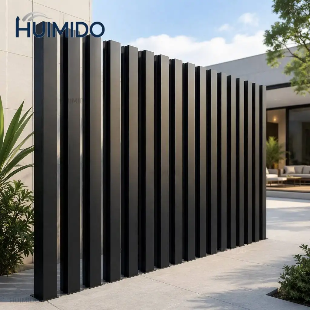 Aluminum Vertical Fence Panels Powder Coated Garden Privacy Fencing for Modern Courtyard Projects