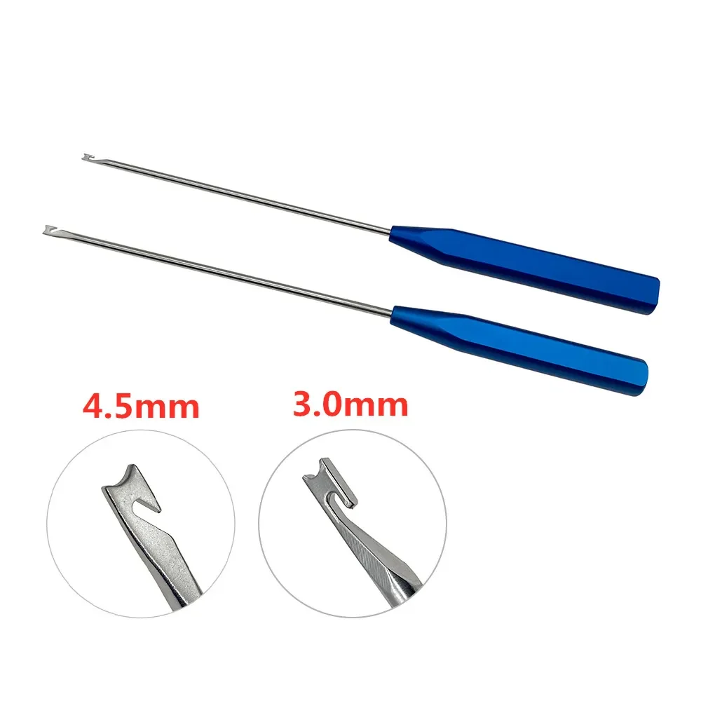 QSWTITAN Stainless Steel Wire Hook Suture Hook Reconstruction Repair Arthroscopy Line Wire Pass Orthopedic Instrument