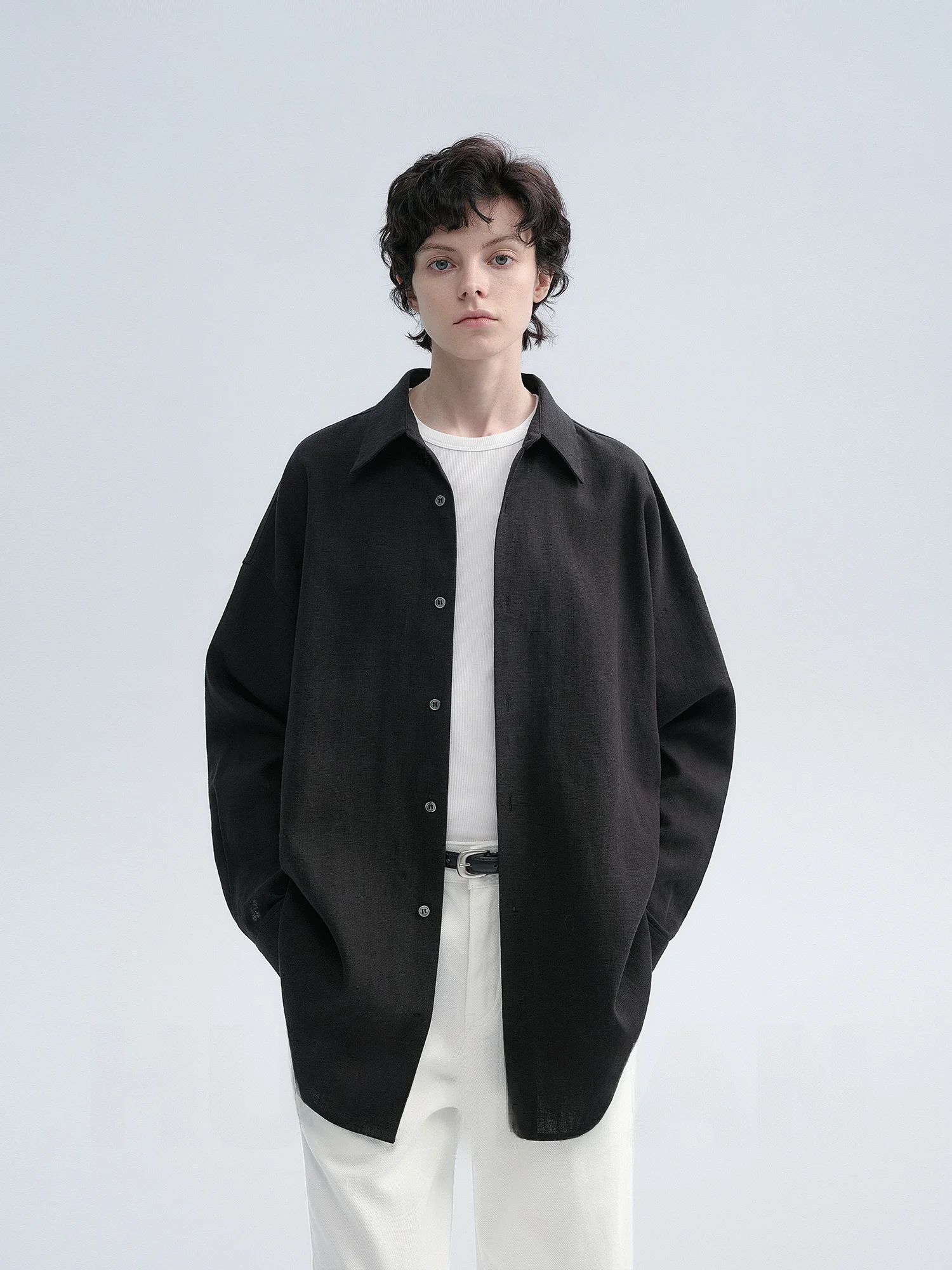 

Универсальная женская рубашка из смесового льна и лиоцелла от Huajiyan: повседневная, устойчивая к деформации, с длинным рукавом, в стиле бойфренд.