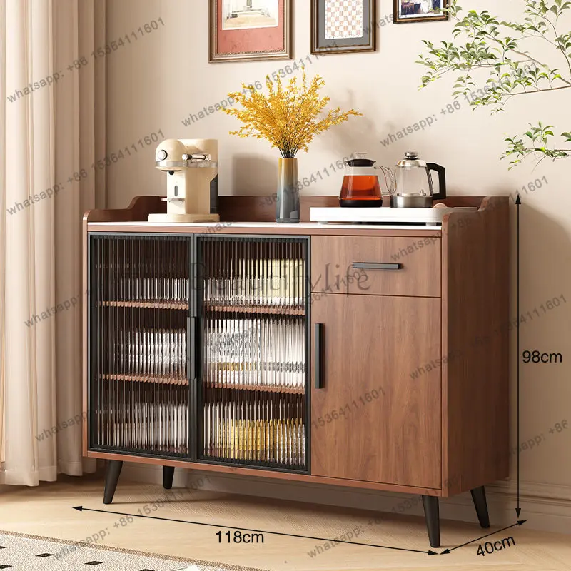 YJ Sideboards Wood Living Room Cabinets Luxury Entryways Pantry Curio Wine Drawers Cabinets Organizer Gabinete Trendy Furniture