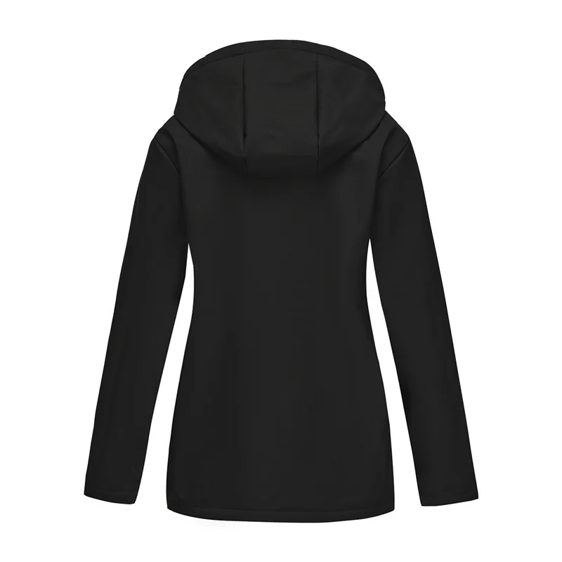 For Hiking Travel Outdoor Women Waterproof Rain Jacket, Hooded Windbreaker Trench Coat