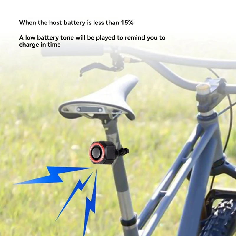 T69C Bicycle Alarm Remote Control Bike Anti Theft Alarm USB Rechargeable Motorcycle Bicycle Detector Alarm With Bracket