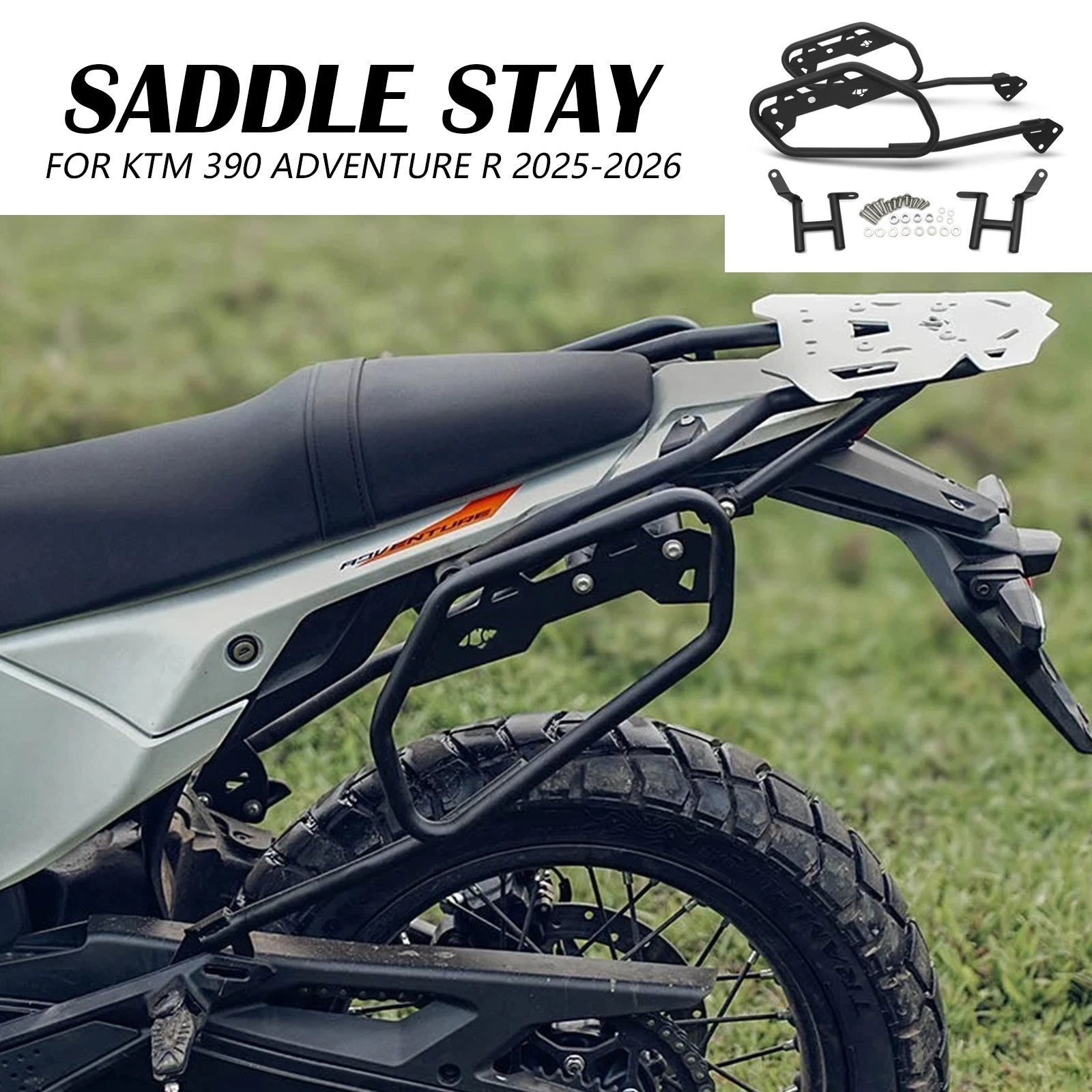 

Motorcycle Side Bag Support Bar Saddle Bag Mounting Bracket travel bag rack For KTM 390 ADVENTURE R X 2025 250 ADV 2026 390 ADV