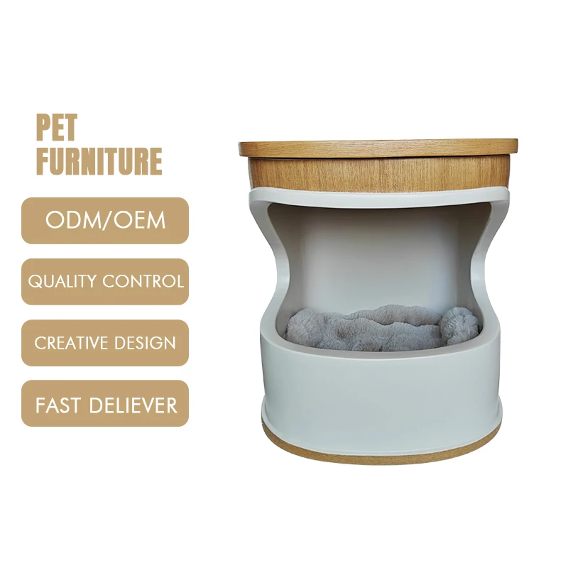 

Winter Universal Cat Dog Kennel Warm Semi-Closed Pet House Living Room Furniture for Shared Bedside or Coffee Table