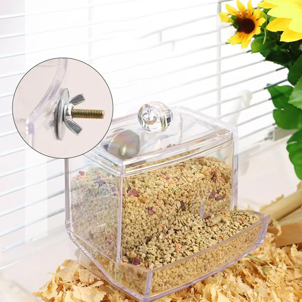 1 Pcs Rutin Chicken Automatic Food Feeder Large Capacity Anti-overturning Food Box Small Animal Feeding Supplies drop shipping