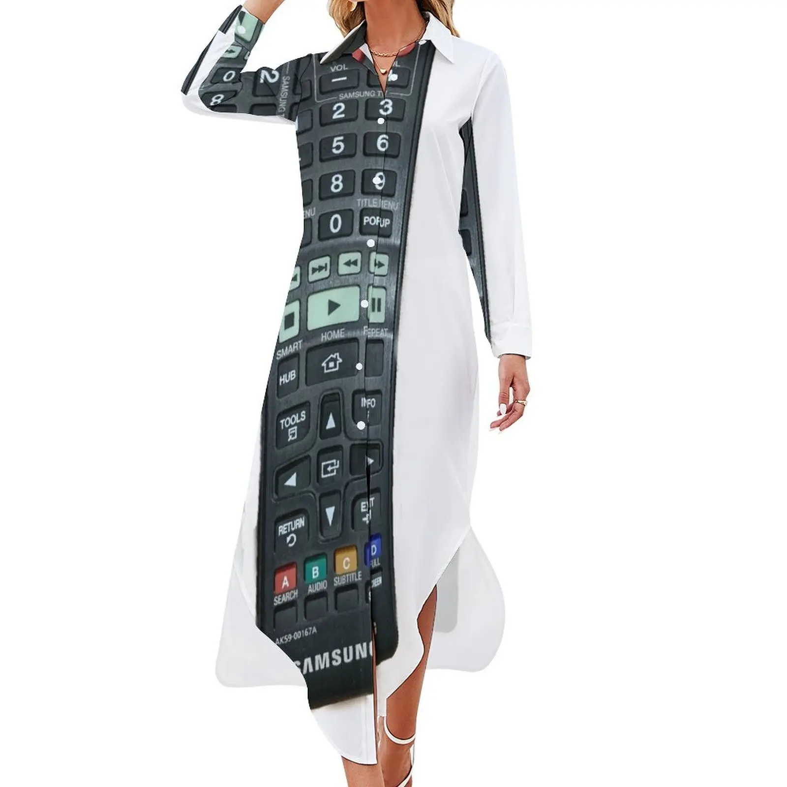 

Remote control. Long Sleeved Shirt Dress dress for women summer summer dresses ladies 2024