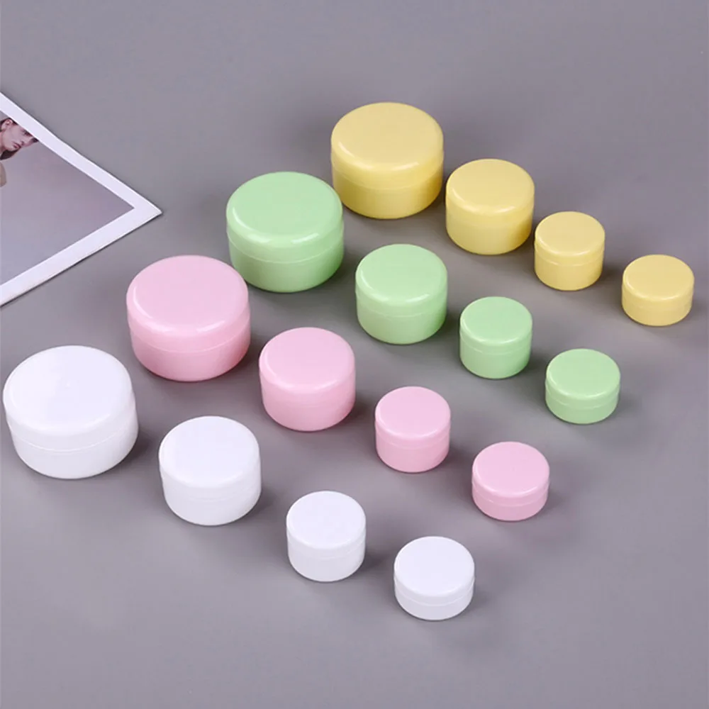 20g/50g/100g Empty Cream Jar Cosmetic Containers Round Plastic Travel Refillable Face Cream Box With Lids Travel Bottle Tool