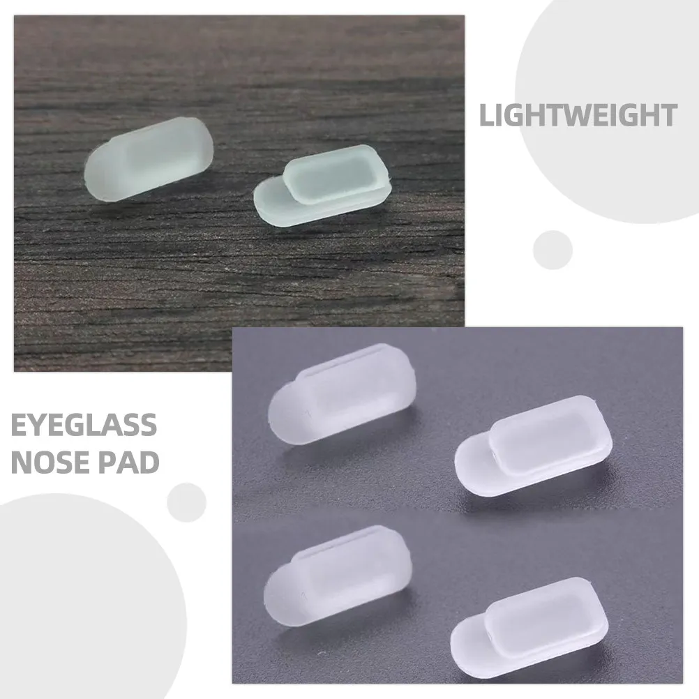 10Pairs Plastic Steel Nose Pads Silicone Eyeglass Frame Comfortable Anti Slip Glasses Nose Cushions Flexible Replacement Spare
