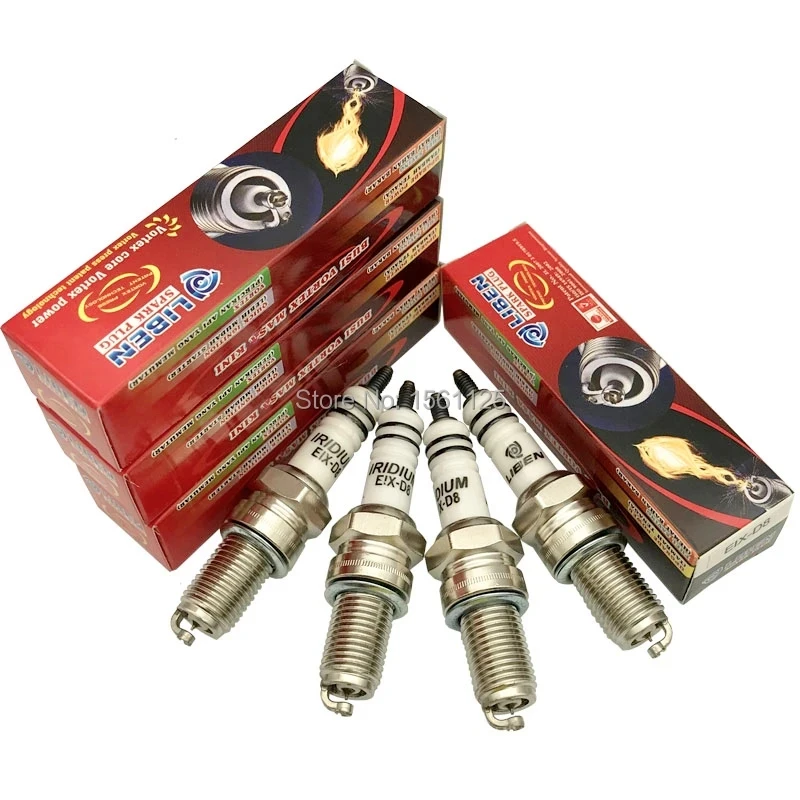 1 2 4PCS 100% VORTEX IRIDIUM Patent Motor Spark Plug EIX-D8 FOR D8EA DR8EIX DR8EGP DPR8EIX-9 IX24B X24ESU D8TC D8RIU HG2CU 125CC