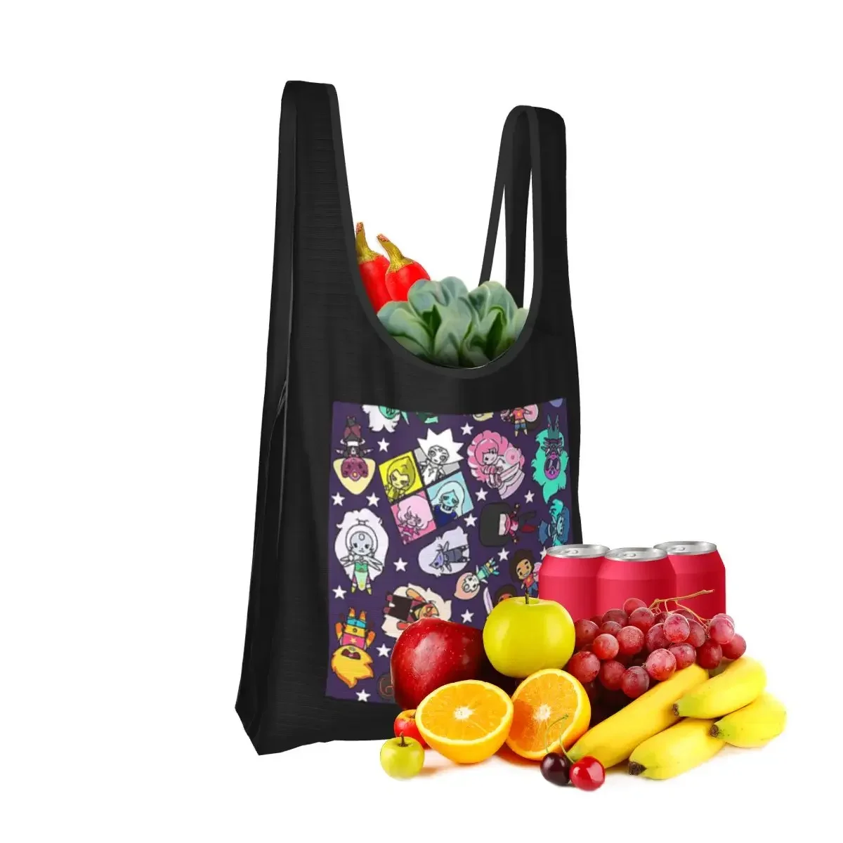 Crystal Gems Steven Portable Tote Shopping Bags Large Capacity Shopper Bag Groceries Handbag Shoulder Bag