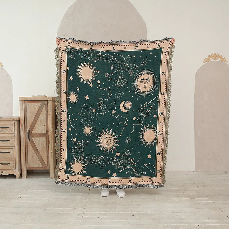 Star Blanket Starry Night Thick Blanket Bedroom Bedspread Tablecloth Tapestry Home Decor Hanging Blanket