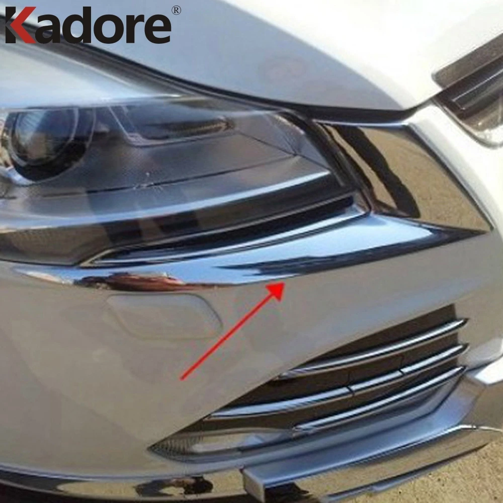 Front Headlight Lamp Eyebrow Cover Trim For Ford Kuga Escape 2013 2014 2015 Fog Light Eyelid Molding Strip Car Accessories