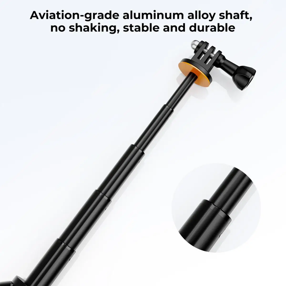 K&F Concept MS03 13''/33cm Phone Tripod Selfie Stick Desktop Stand (Small Size) For Gopro, Action, And Insta Black Orange Color