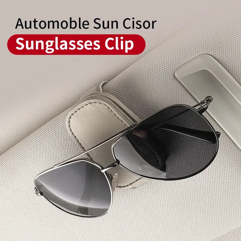 Universal Car Auto Sun Visor Glasses Box Sunglasses Clip Card Ticket Holder Stand Fastener Pen Case Eyeglasses Car Accessories