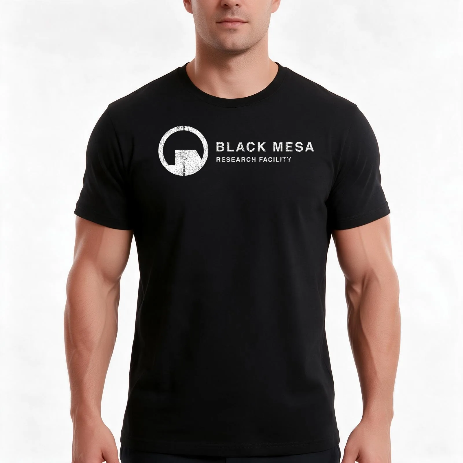 Black Mesa Research Facility T-Shirt Summer Casual Cotton Tee Oversized Streetwear Tops Vintage Graphic Print 100% Cotton