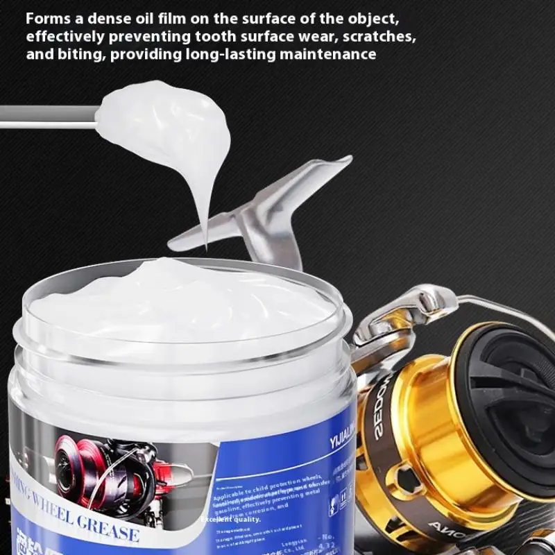1 Frasco de 100g de Grasa para Carretes de Pesca Marina, Lubricante para Rodamientos, Aceite de Mantenimiento, Prevención de Óxido en Engranajes, Grasa Protectora para Mantenimiento de Carretes