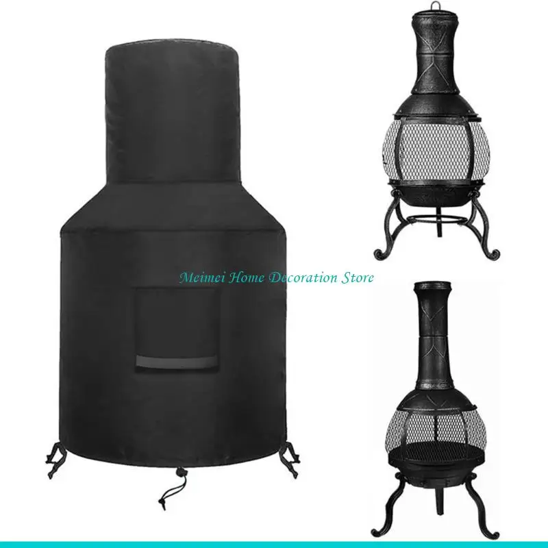 H7BF Grill Stove Cover BBQ Guard Rain Resistant Protector for Fire Pit Cooking