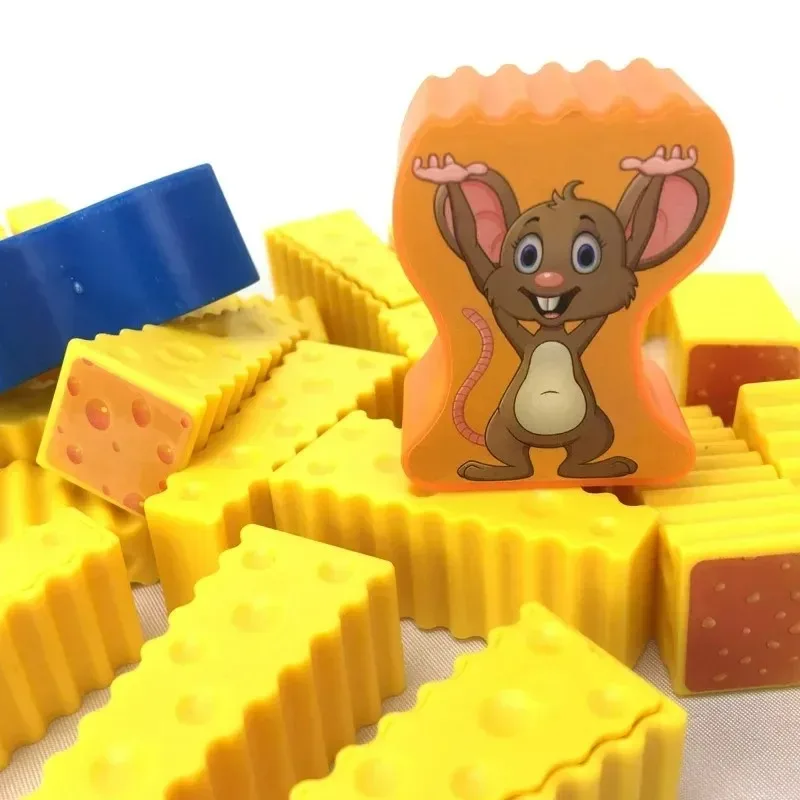 Jogo de empilhamento de mouse e pinguim – Desafio de bolo oscillante e bloco de gelo, brinquedo de equilíbrio familiar para diversão de mesa