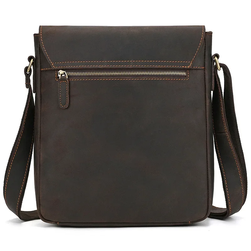 Classic Leather Shoulder Bag for Men