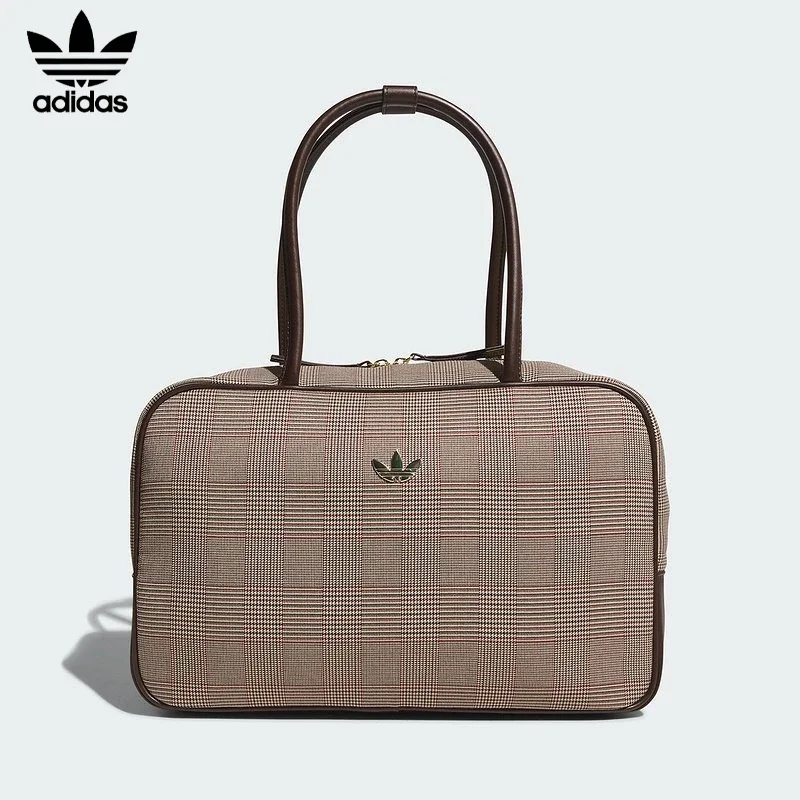 Adidas Unisex Maillard Plaid Shoulder Bag Multi-Pocket Classic Practical Fitness Sports Crossbody Bag IA6118