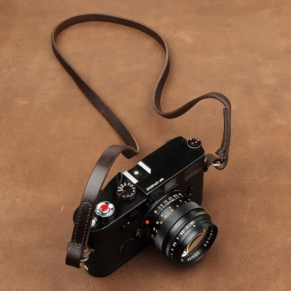 Ręcznie wykonany pasek na ramię z prawdziwej skóry do aparatu Sony A7C A9 II A7R4 Nikon Leica Q2 M10 Fujifilm XE4 XT4