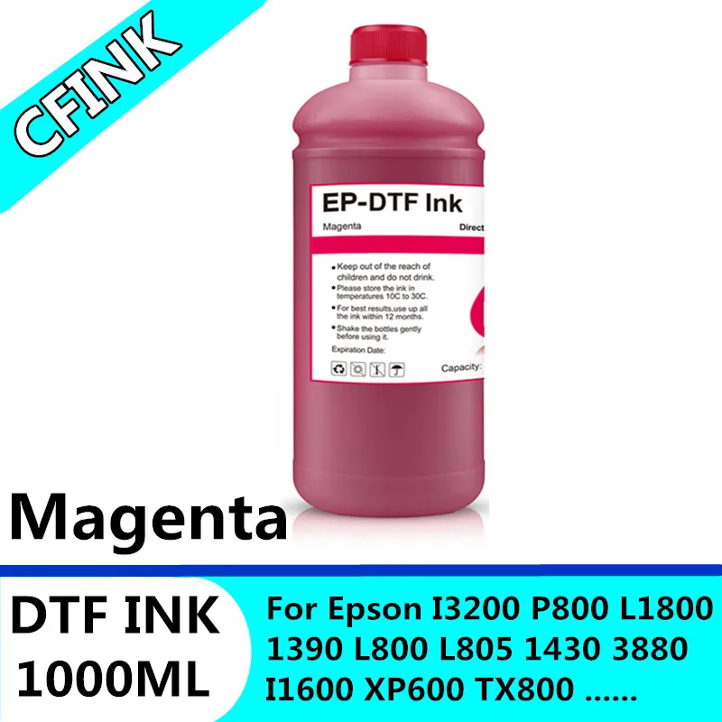 Imagem -05 - Direto para Transferir Tinta de Filme Adequado para Epson Print Head I3200 Xp600 Tx800 L1800 1390 L805 Todos os Dtf Ink Printing 1000ml