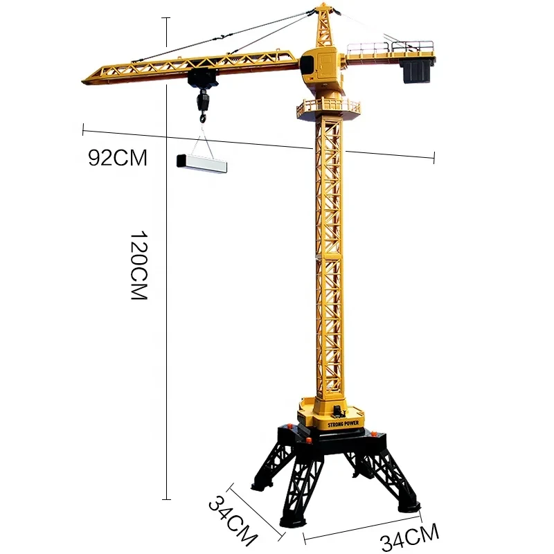 HUINA 1/14 RC Remote cControl alloy Tower Crane 2.4GHZ 12CH Wireless Remote Control Engineering Vehicle Model Boy Children\'s Toy